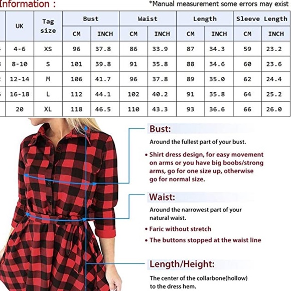 Womens Black and White Plaid Tie Front Dress sz small - Picture 4 of 5